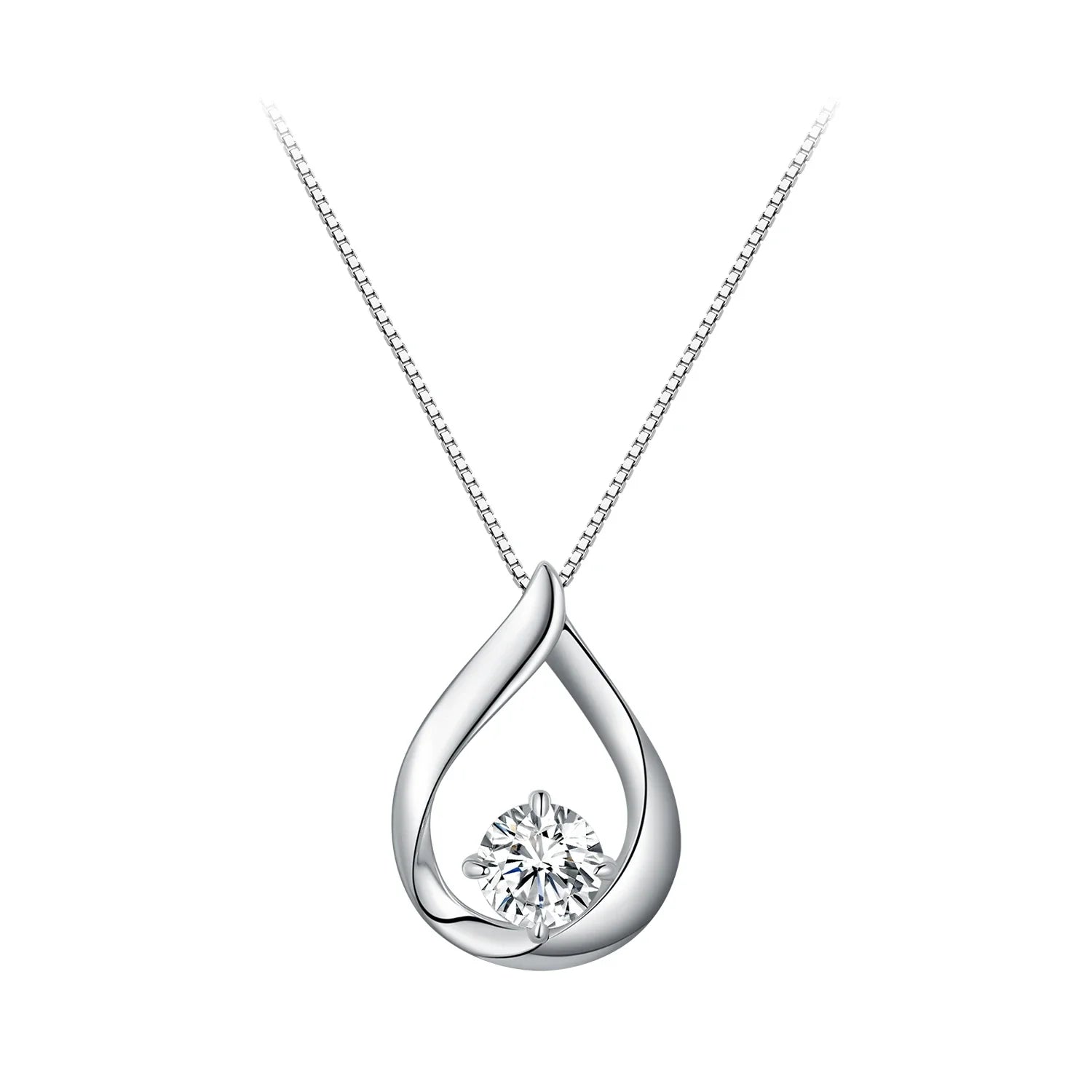 1CT Moissanite Waterdrop Necklace & Earrings – 925 Sterling Silver