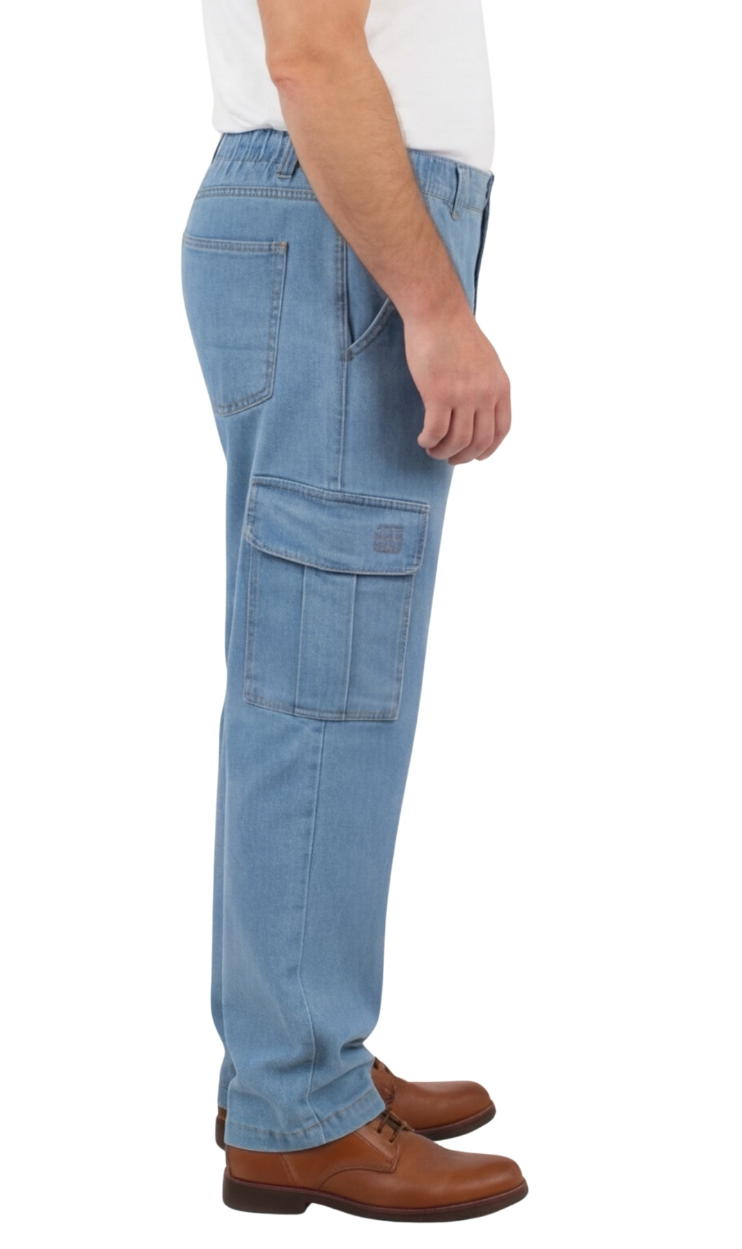 Men’s Double Cargo Pocket Pull-On Jeans