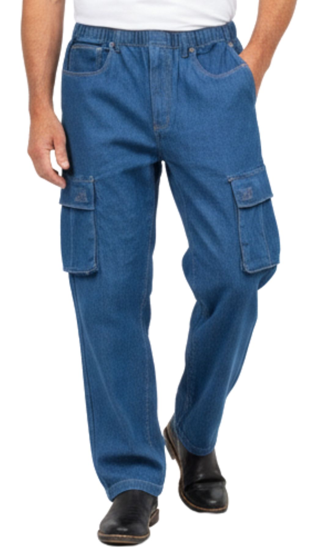 Men’s Double Cargo Pocket Pull-On Jeans