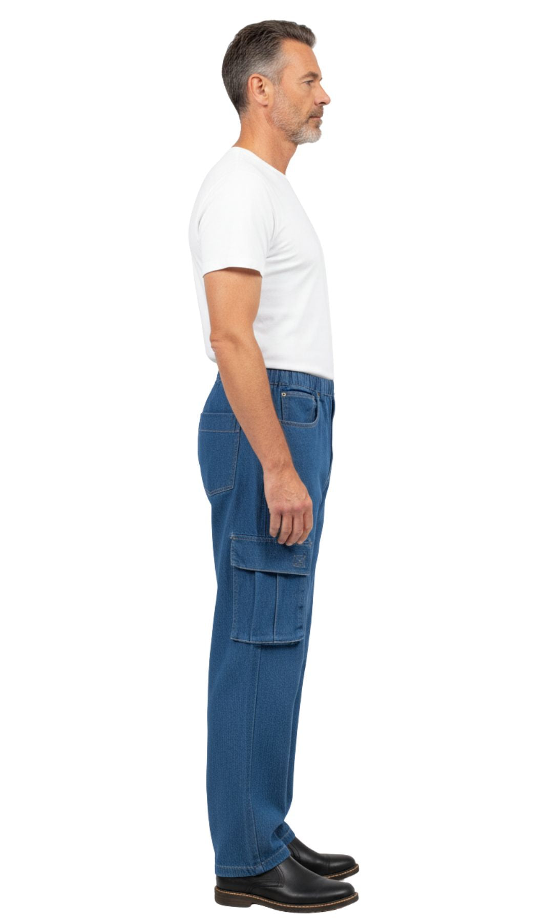 Men’s Double Cargo Pocket Pull-On Jeans