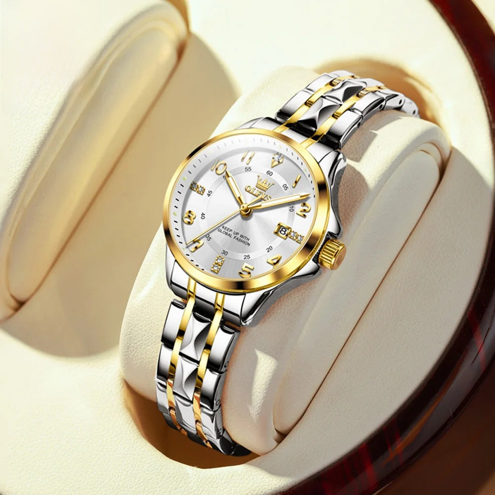 Women’s Two-Tone Stainless Steel Quartz Watch with Date