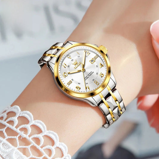 Women’s Two-Tone Stainless Steel Quartz Watch with Date