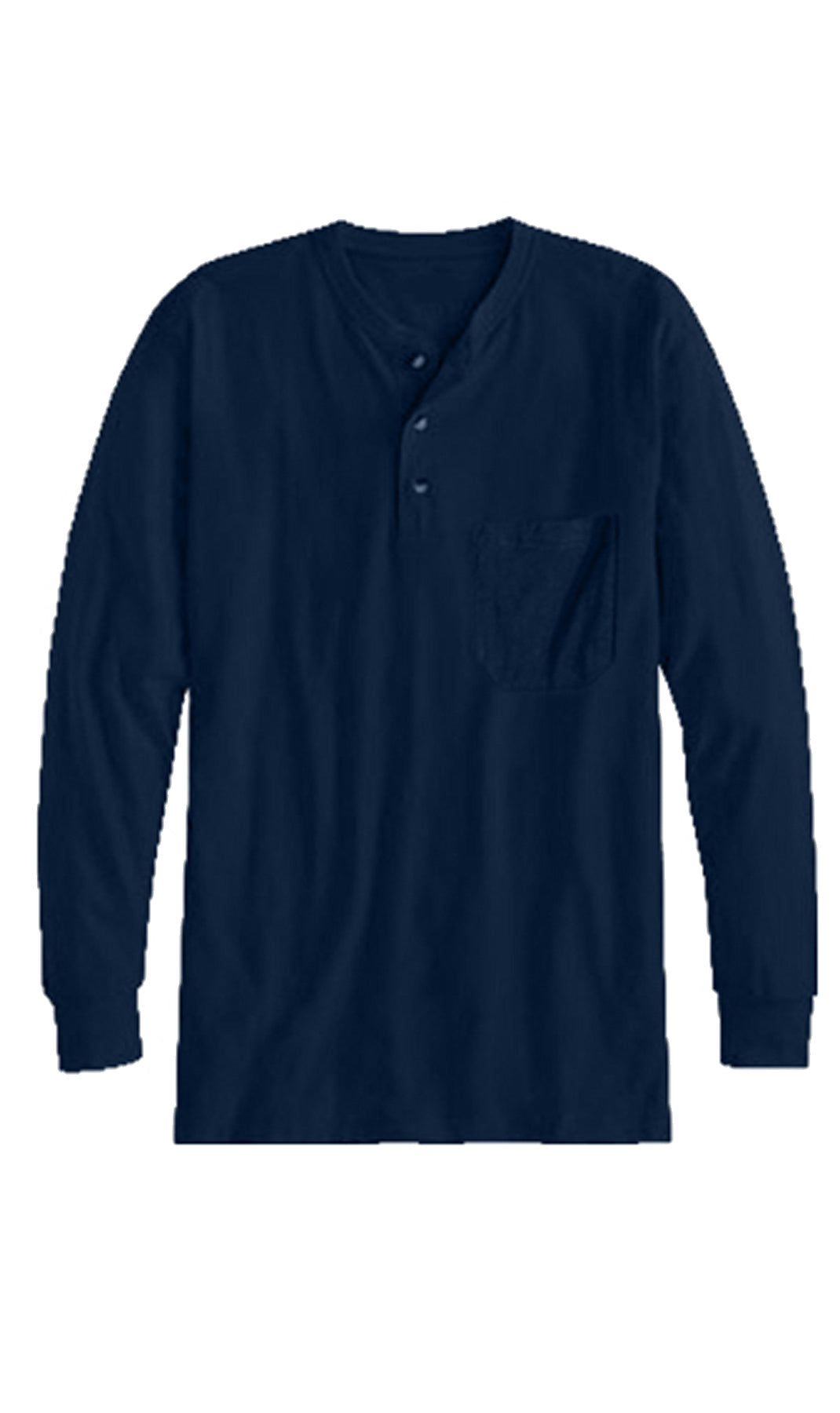 Men’s Long Sleeve Cotton Blend Henley Shirt