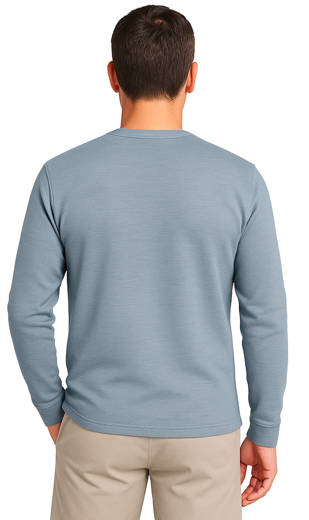 Men’s Long Sleeve Cotton Blend Henley Shirt
