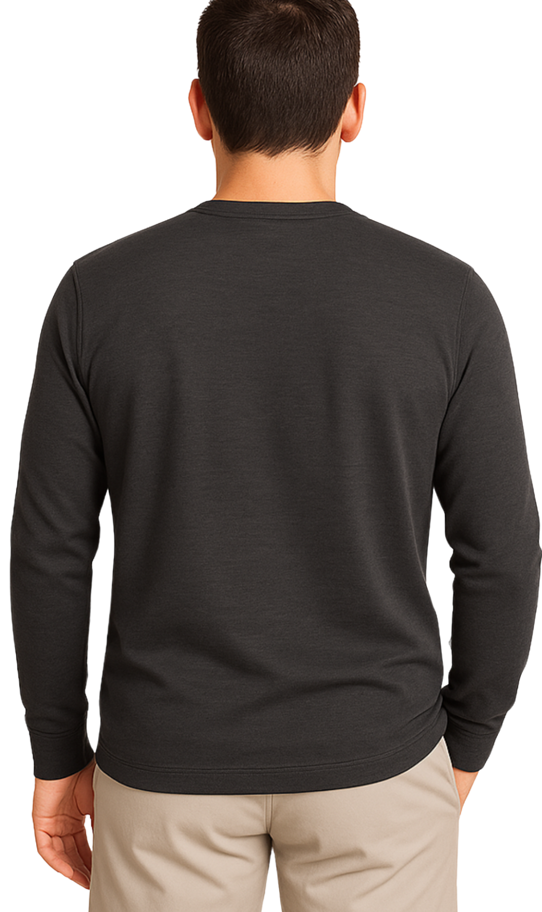 Men’s Long Sleeve Cotton Blend Henley Shirt
