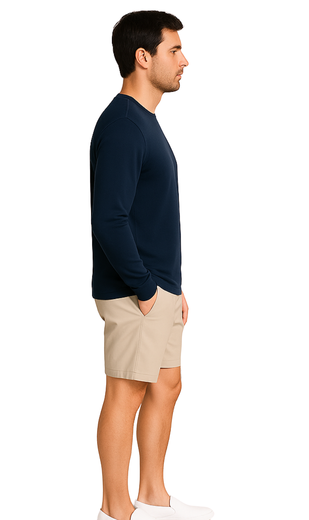 Men’s Long Sleeve Cotton Blend Henley Shirt