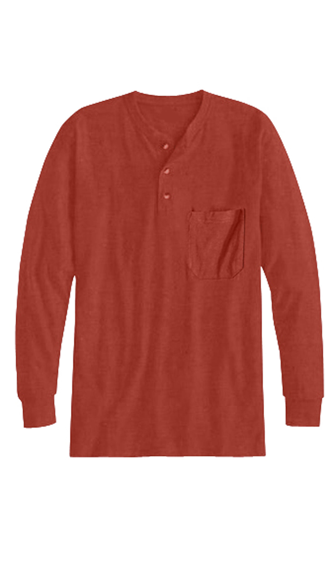Men’s Long Sleeve Cotton Blend Henley Shirt