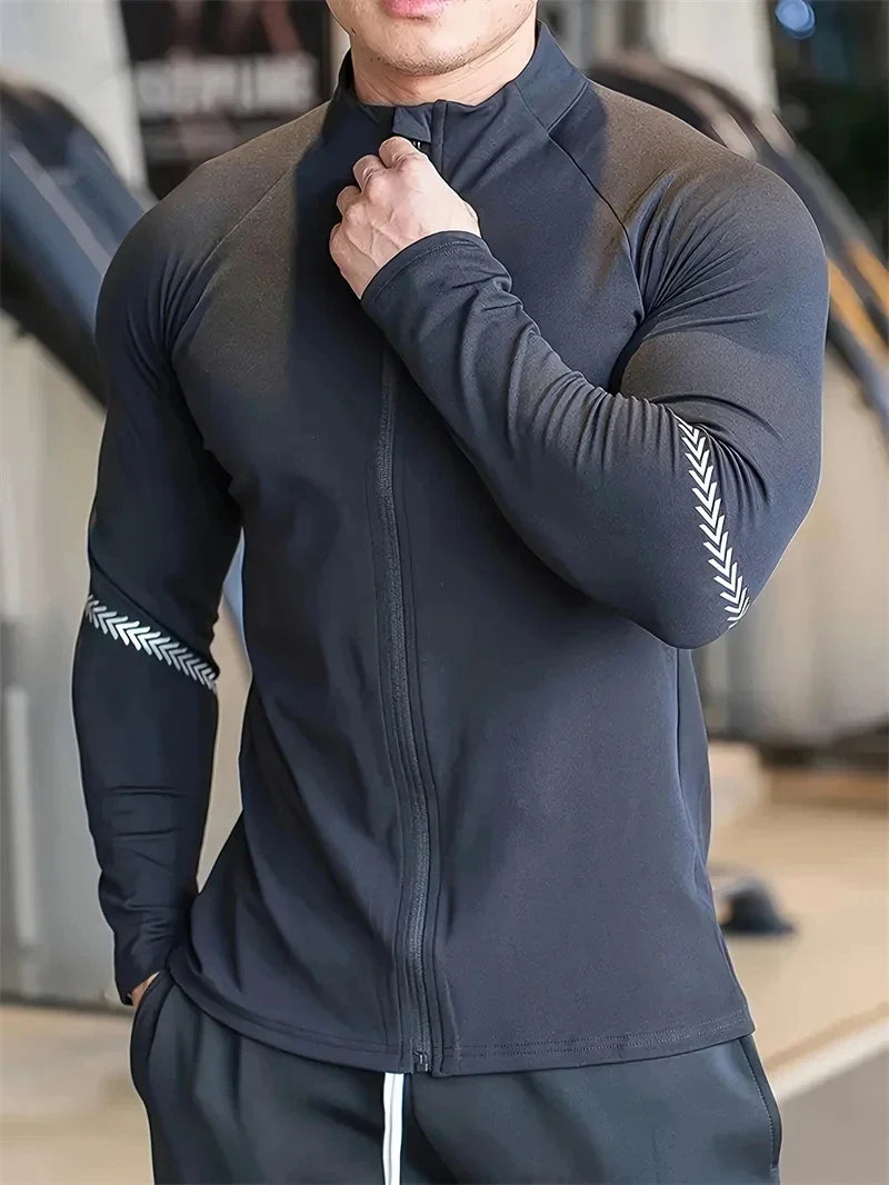 Men’s Compression Sports Jacket – Quick Dry Fitness Top