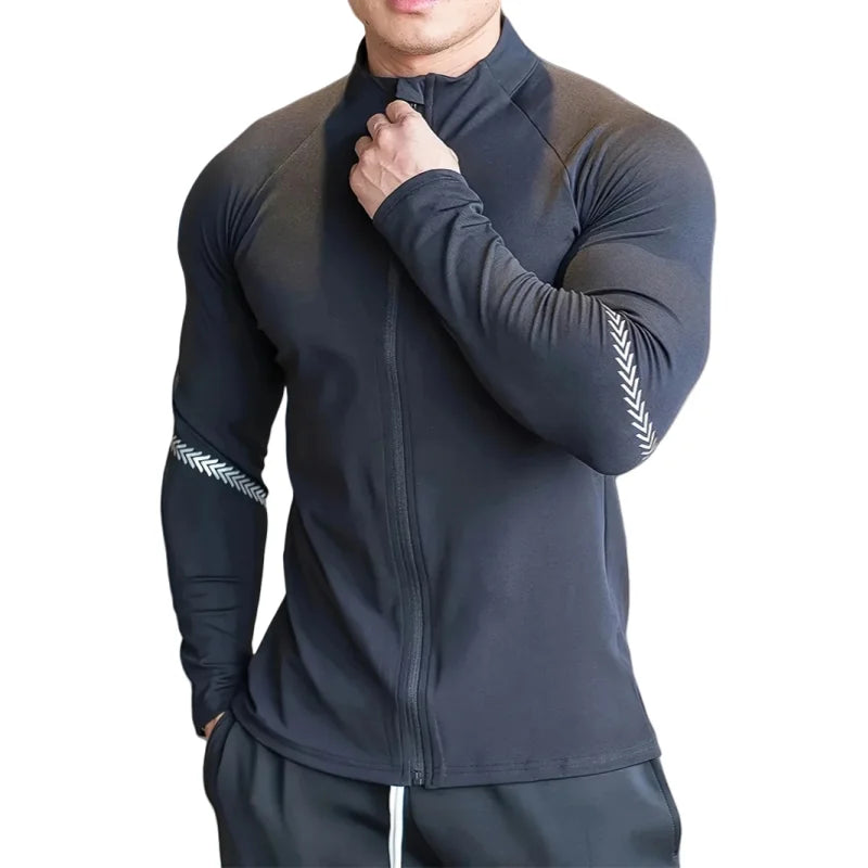 Men’s Compression Sports Jacket – Quick Dry Fitness Top