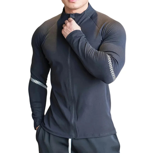 Men’s Compression Sports Jacket – Quick Dry Fitness Top
