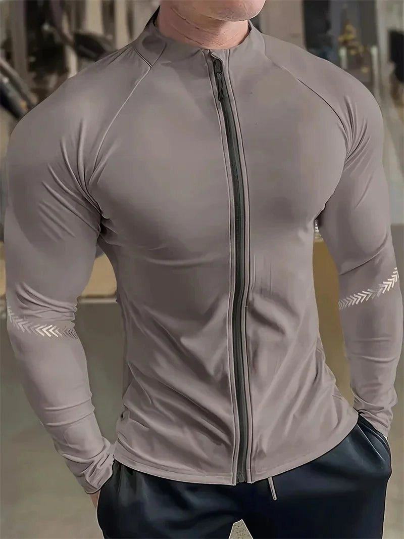 Men’s Compression Sports Jacket – Quick Dry Fitness Top