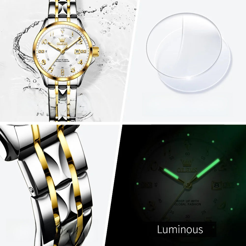 Women’s Two-Tone Stainless Steel Quartz Watch with Date