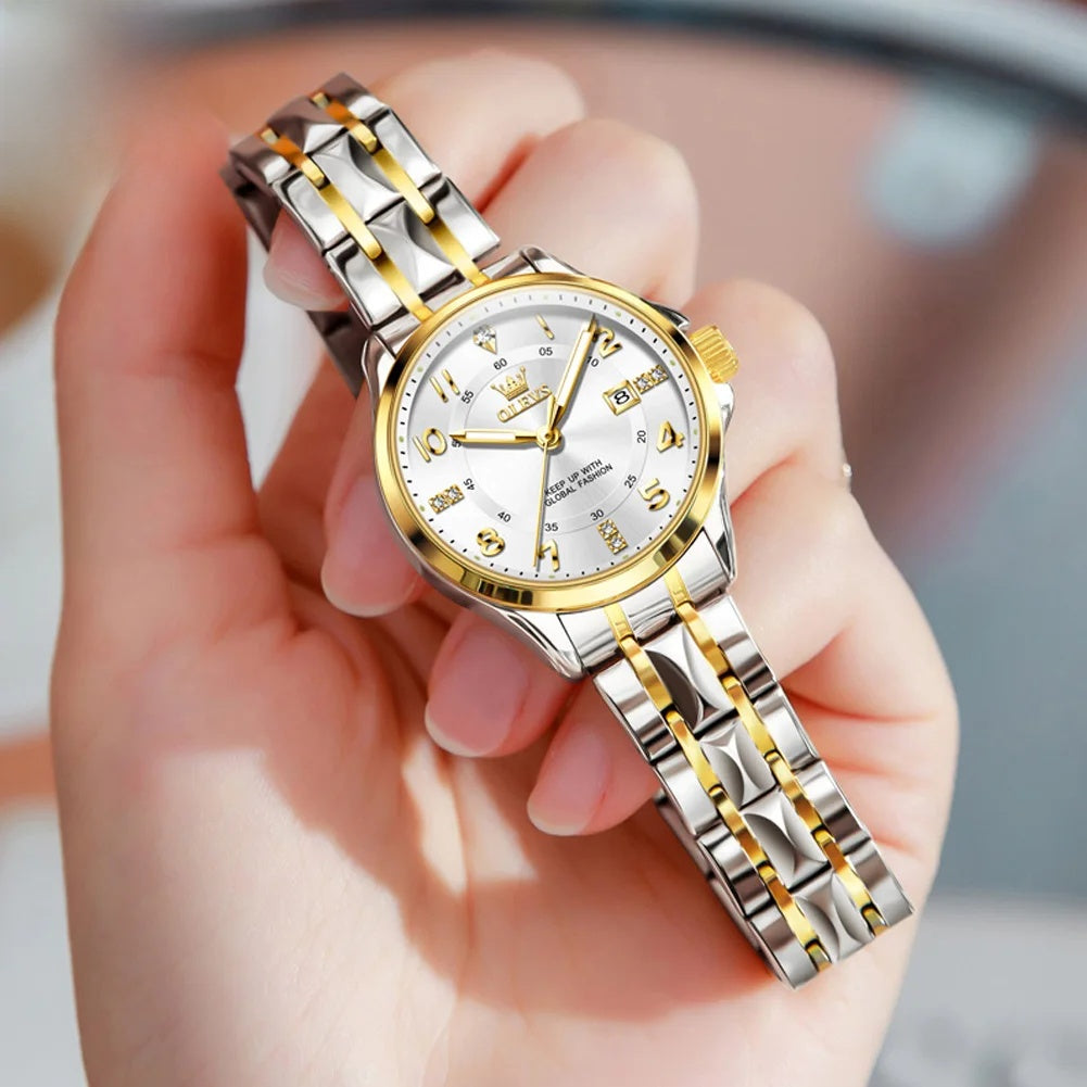 Women’s Two-Tone Stainless Steel Quartz Watch with Date