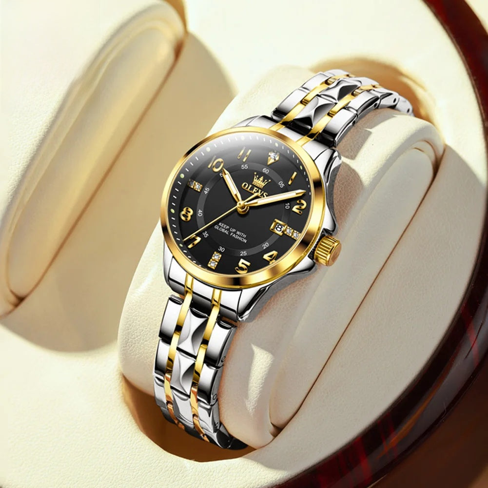 Women’s Two-Tone Stainless Steel Quartz Watch with Date