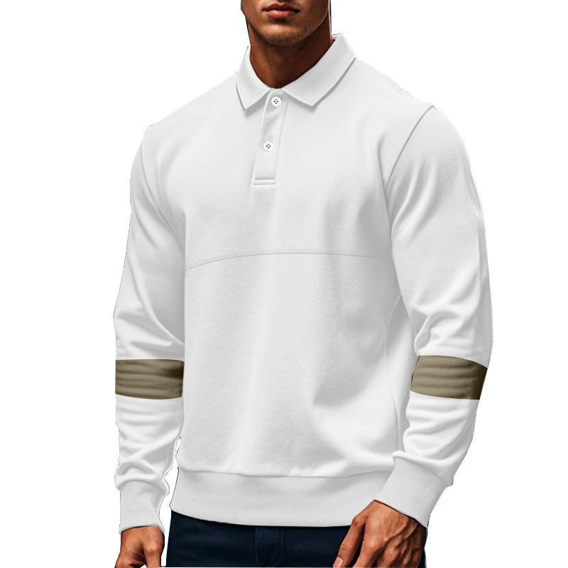 Men’s Long Sleeve Lapel Polo Shirt – Casual Loose Fit