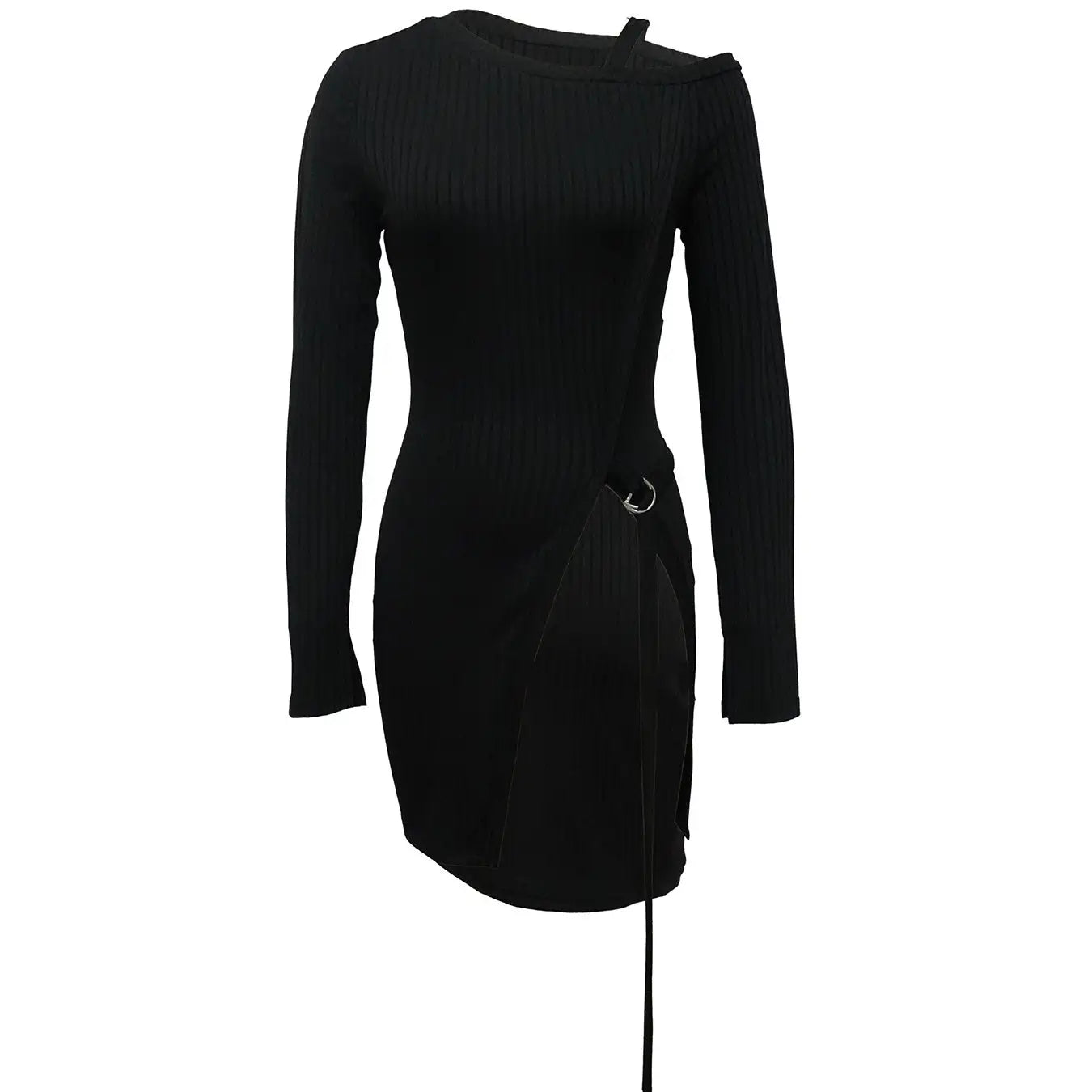 Ladies’ Asymmetrical High Neck Long Sleeve Top